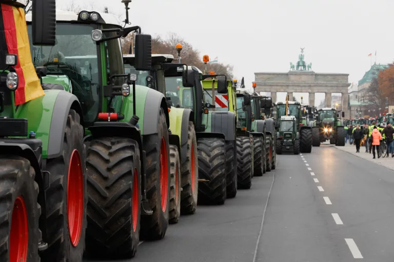 Bauerndemonstration vor dem Brandenburger Tor im Jahre 2019