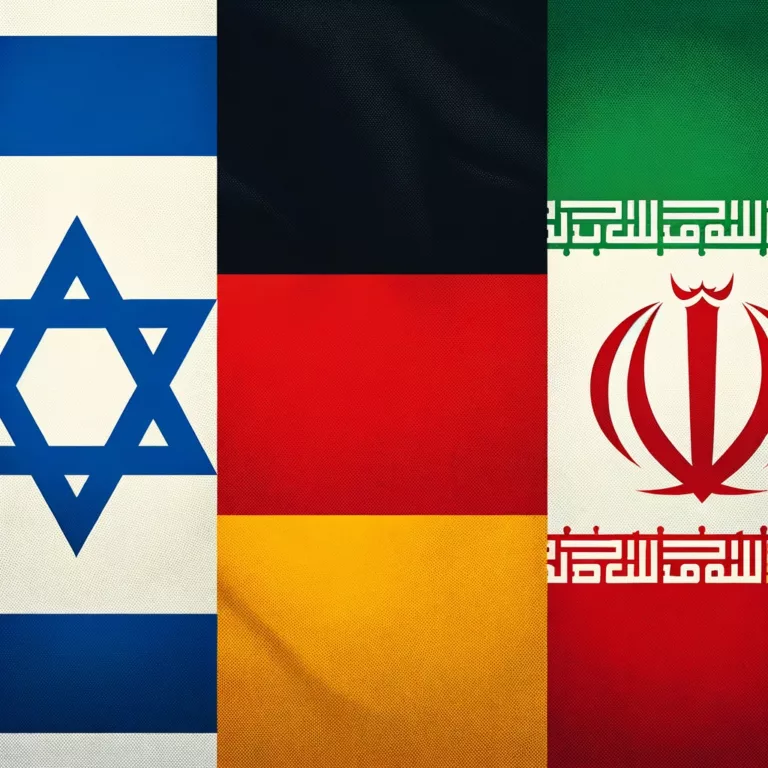 Nationalflaggen Israel, Deutschland, Iran