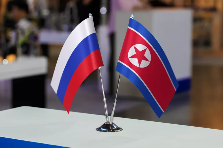 Flaggen Russland & Nordkorea