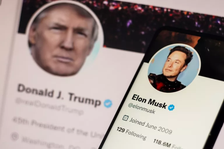 Donald Trump und Elon Musk X-Profile (Symbolbild)