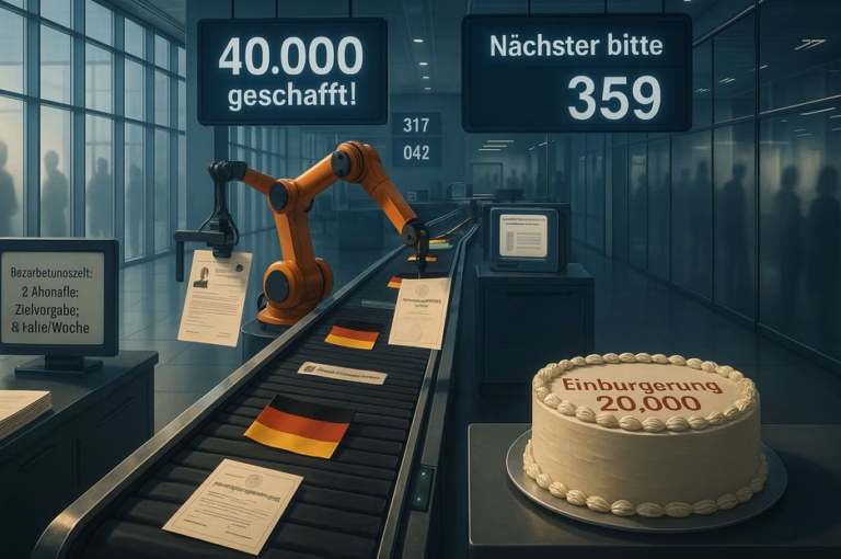 Das digitale Einbürgerungsfließband
