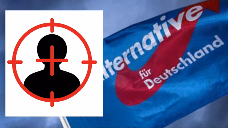 Fadenkreuz auf Politiker