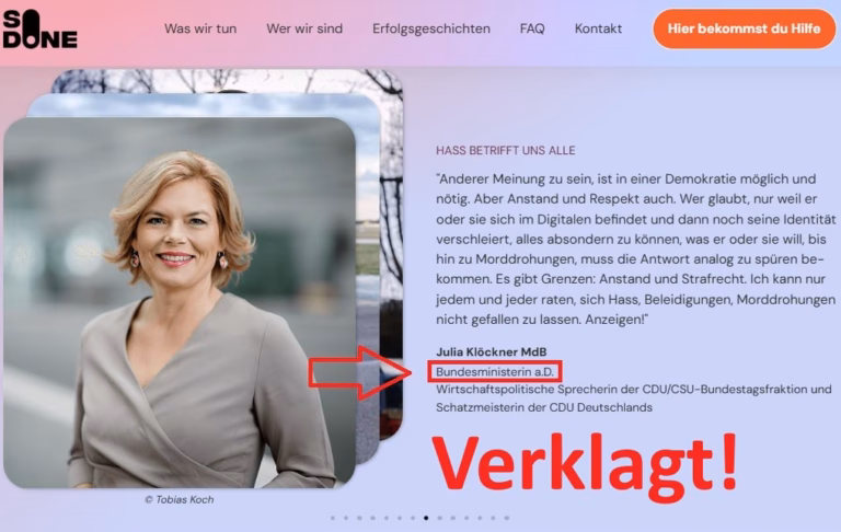 Klöckner auf So Done Webseite