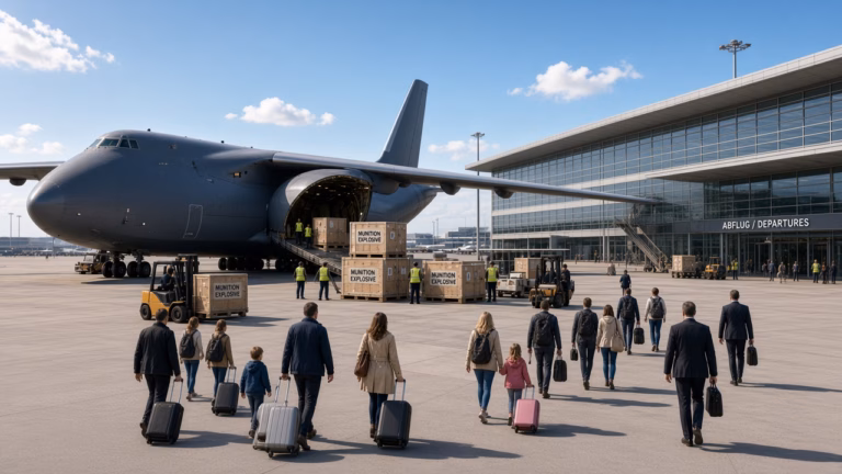 Munition über Zivilflughäfen